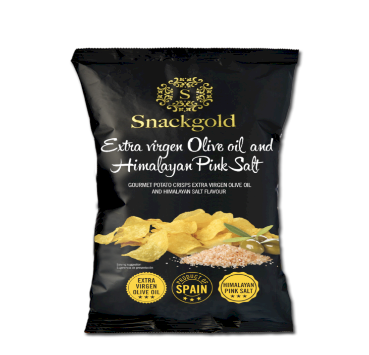 Spanske Gourmet chips m. Himalaya salt - 40gr.