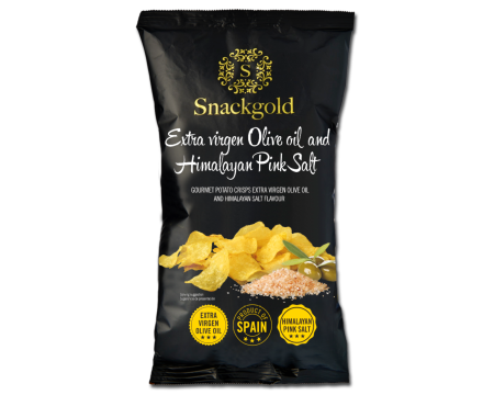 Spanske Gourmet chips m. Himalaya salt - 125gr.  