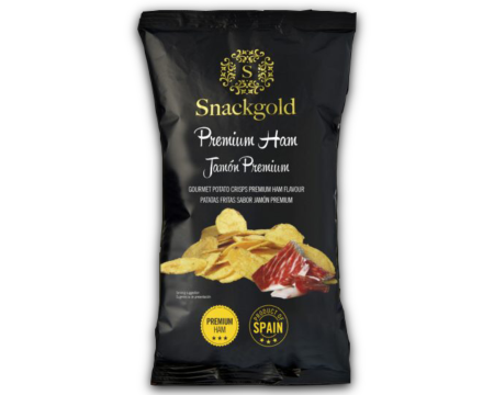 Spanske Gourmet chips m. Skinke - 125gr. 