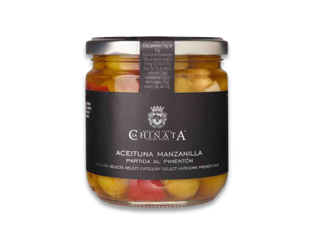 Manzanilla Oliven med Paprika & Hvidløg - 160gr. 