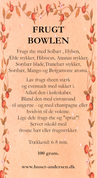 Frugt Bowlen - 100gr. opposet 